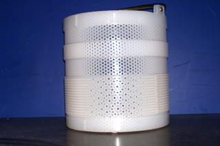 12x12 Super Heavy Duty PP Basket w/Rod Insert Stainless Handle