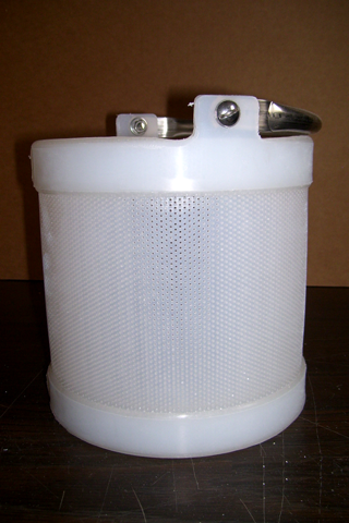 8x8 PP Perforated Basket with Stainless Steel Handle